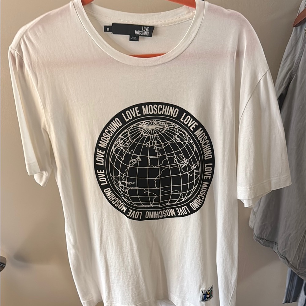 Love Moschino White Graphic T-Shirt - Men Medium